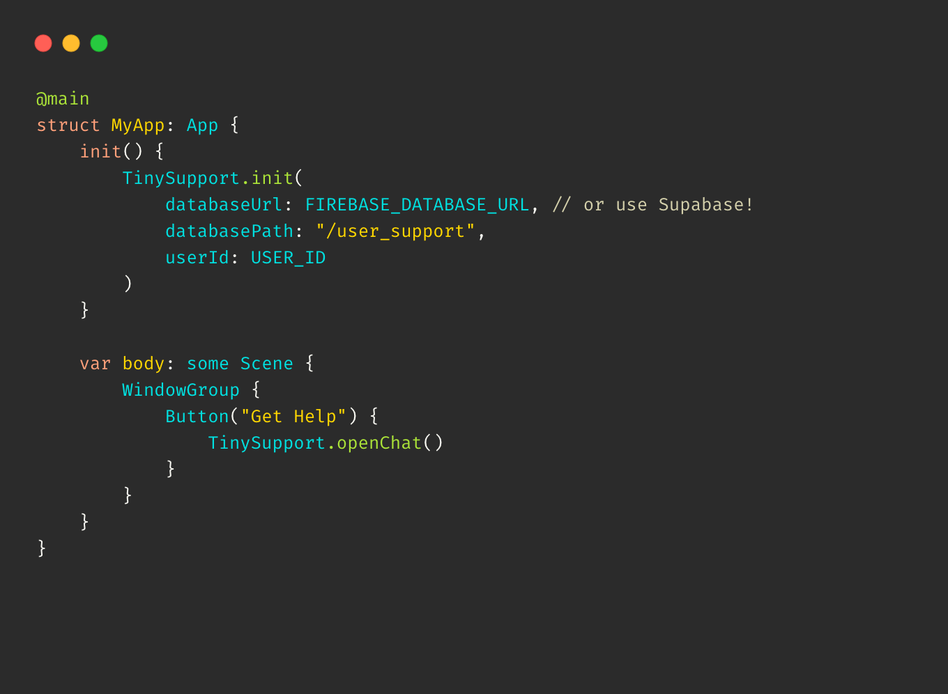 Code sample
